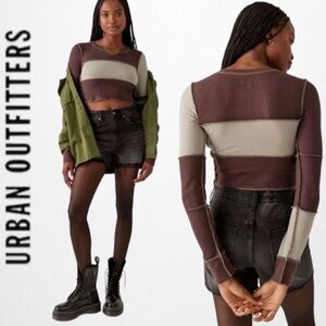 NWOT BDG Sabine Thermal Waffle Style Long Sleeve Top